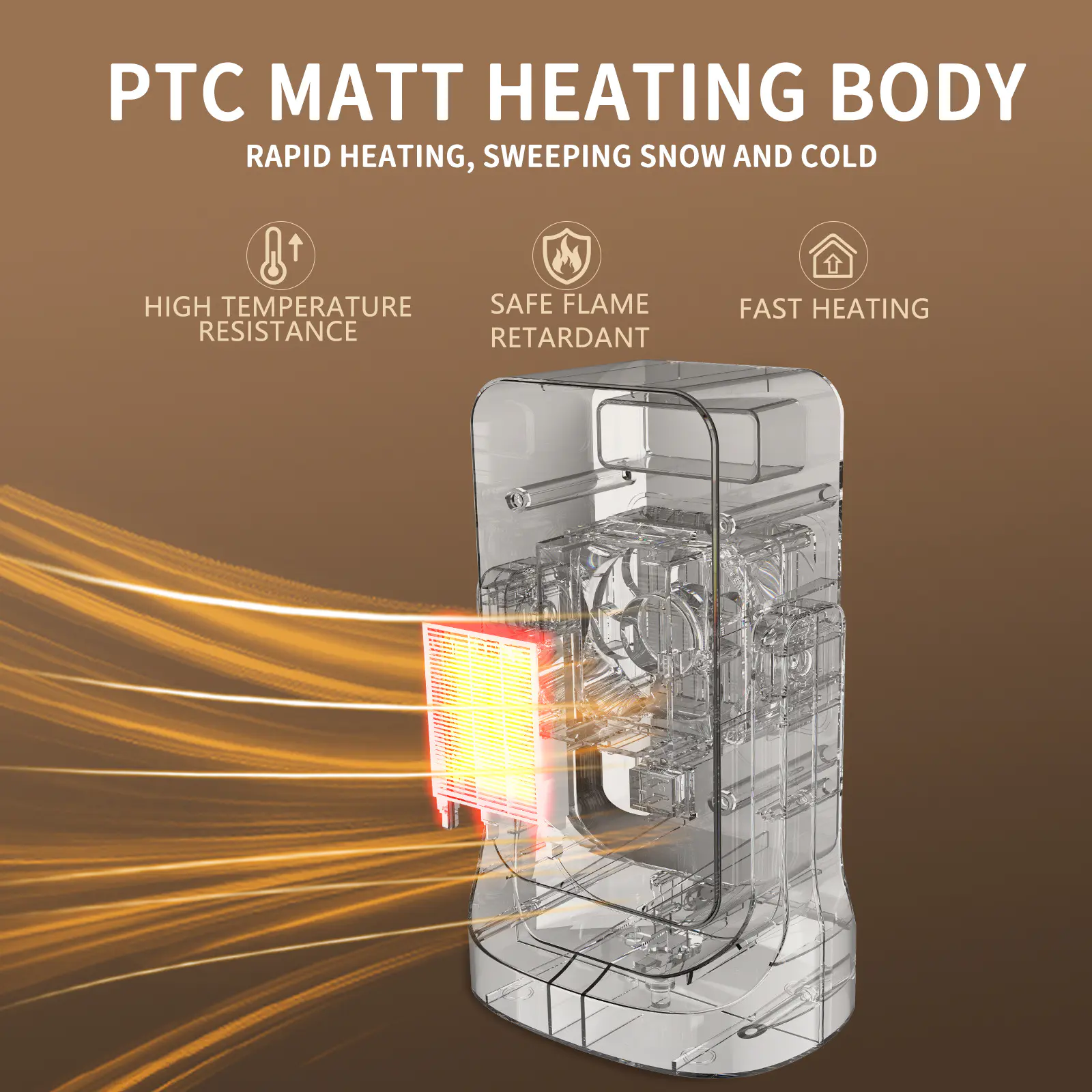 Ptc Black Space Heater