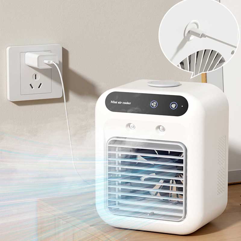 Wiederaufladbarer USB-Luftkühlerventilator 500 ml mit Timer