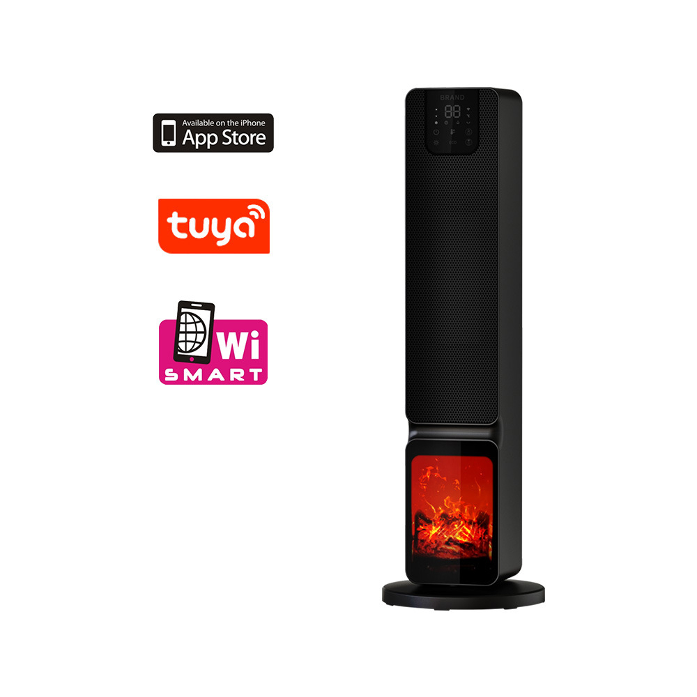 Wifi Smart Heater 3D Flamme mit Digitalanzeige